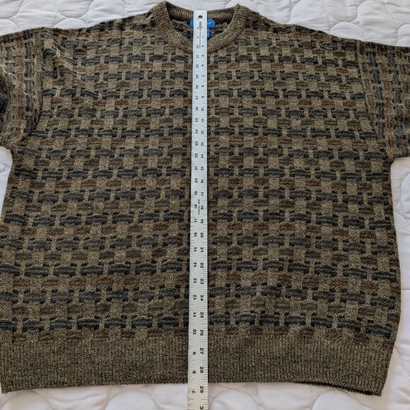 VINTAGE 1980s Towncraft sweater brown and navy blue XXLarge EUC - Picture 7 of 10